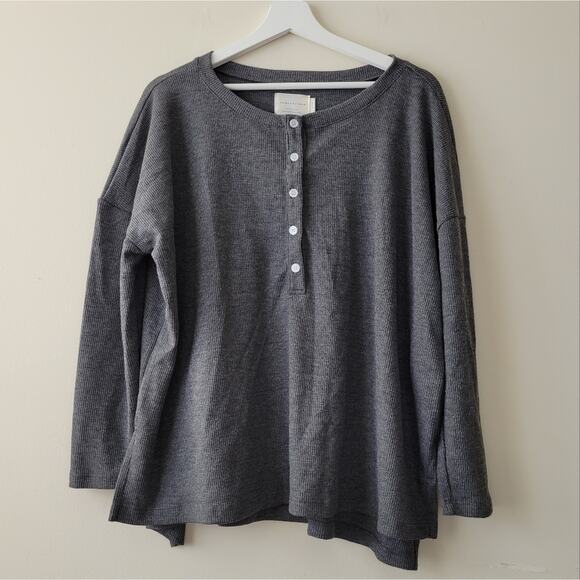 MAISON DU SOIR Courtney Thermal Pajama Top sz Small - Picture 4 of 8